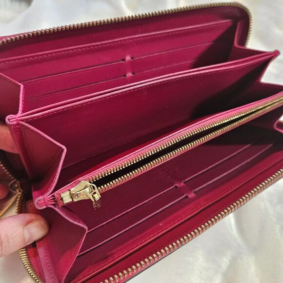 Louis Vuitton Indian Rose Pink Vernis Patent Leather Zippy Wallet w/ Box, GUC - Picture 7 of 12